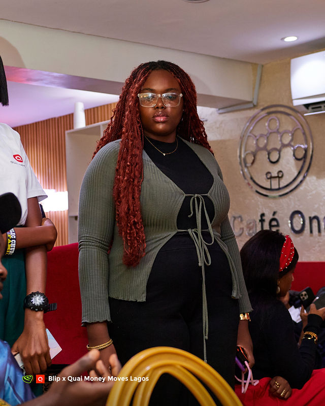 The Cafe One signage and audience at Money Moves Lagos, UNILAG